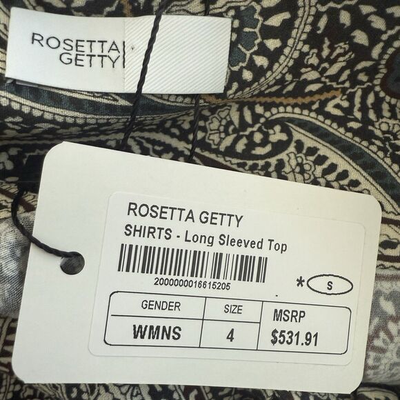 Rosetta Getty Paisley Scarf Top Size 4 - Picture 11 of 14